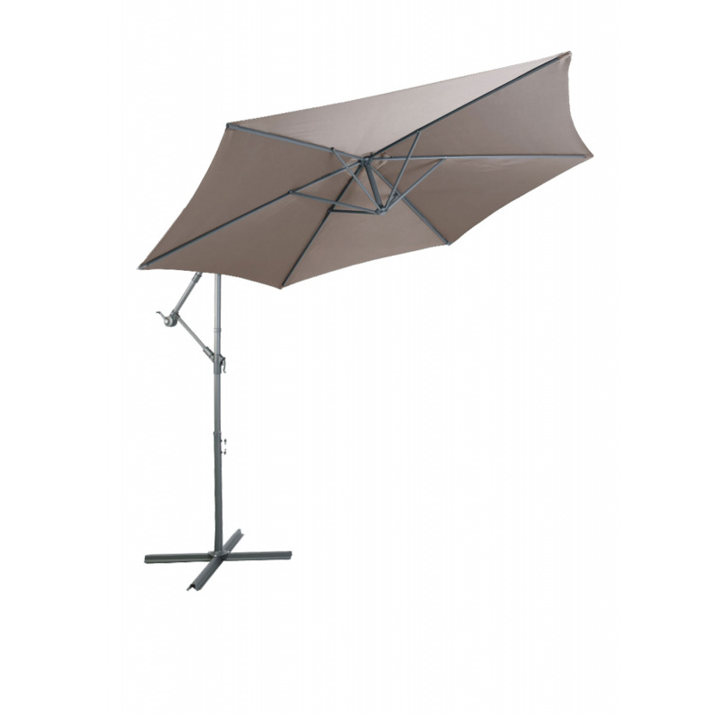 Linder Exclusiv Zahradní slunečník konzolový 300 cm Šedohnědý