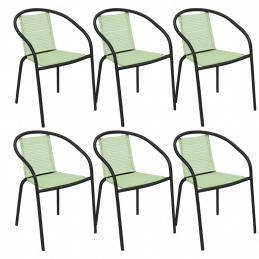 6 x Zahradní křeslo Bistro - provázkové