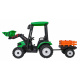 Vozidlo MEGA Traktor D68 s přívěsem Zelený
