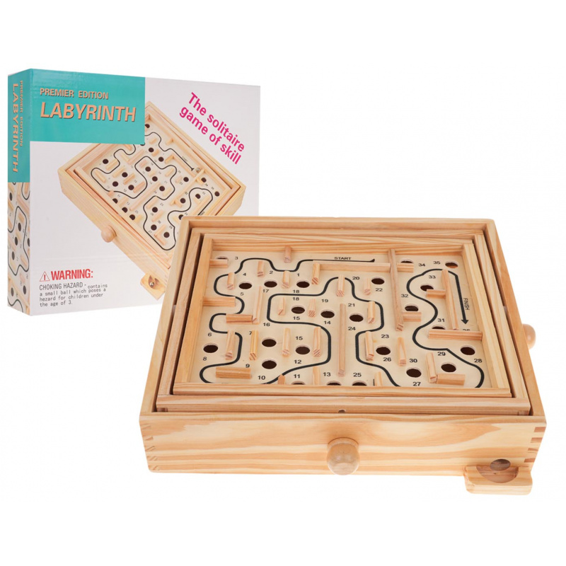 Dřevěná Dovednostní Hra Bludiště