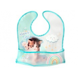 Nepromokavý bryndák s kapsou 4m+ LULABI Kočička