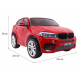 BMW X6M XXL pro 2 děti Červený lak + dálkové ovládání + eko kůže + bezpečnostní pásy + pomalý rozjezd + MP3 + LED