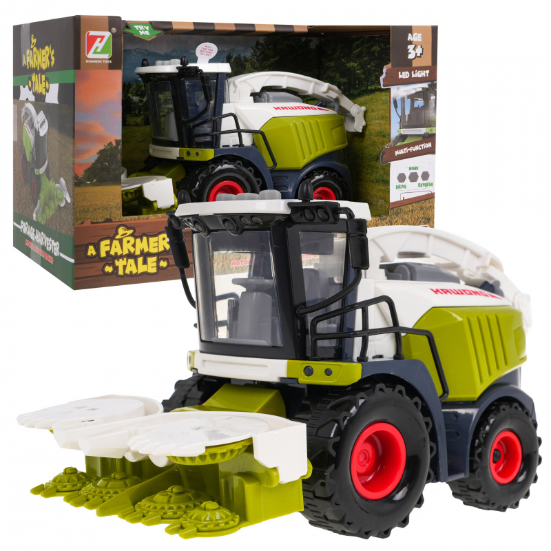 Dětský interaktivní kombajn 3+ Kombajn + podavač obilí + zvuky Světla + pohyblivé části