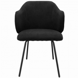 Moderní manšestrová židle DALIA - černá
