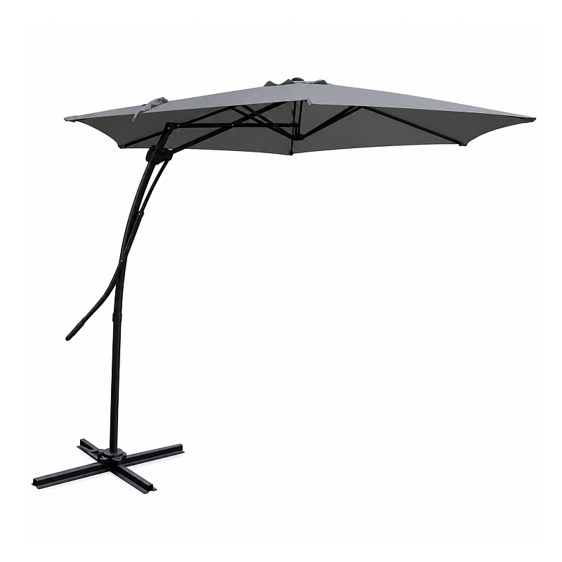 Linder Exclusiv Zahradní slunečník 350 cm Tmavě šedý 6DAZ435 - II. JAKOST