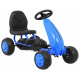 První šlapací motokára pro mládež Modrá + Řetězový pohon + Gumová kola