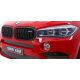 BMW X6M XXL pro 2 děti Červený lak + dálkové ovládání + eko kůže + bezpečnostní pásy + pomalý rozjezd + MP3 + LED