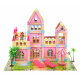 Dřevěný princeznovský dům z lega 183 el. pro děti 3+ Stavebnice + 2 figurky princezen + příslušenství