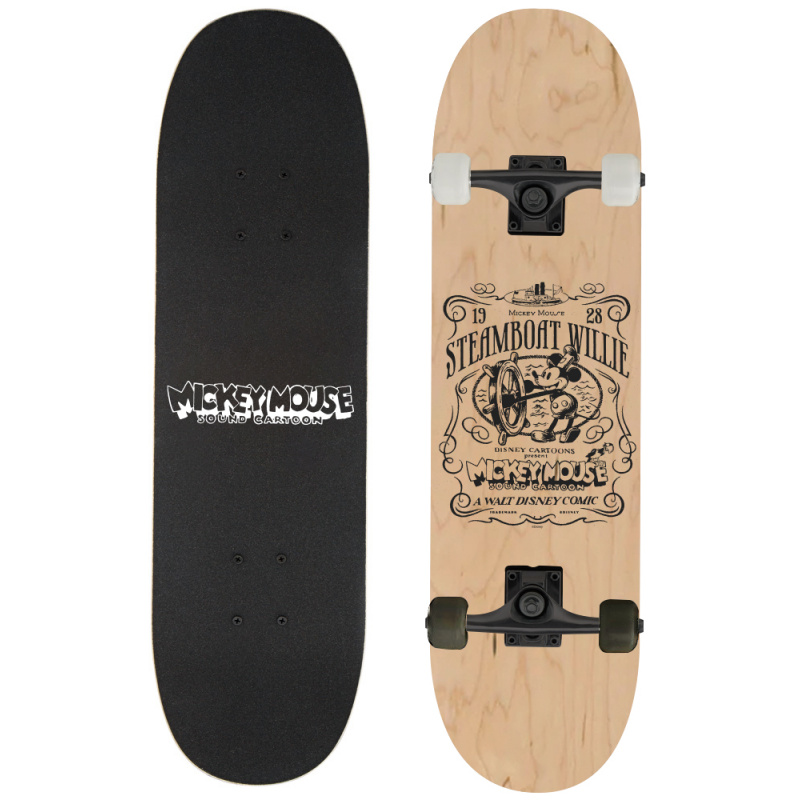 VELKÝ DŘEVĚNÝ SKATEBOARD D100 MICKEY STEAMBOAT