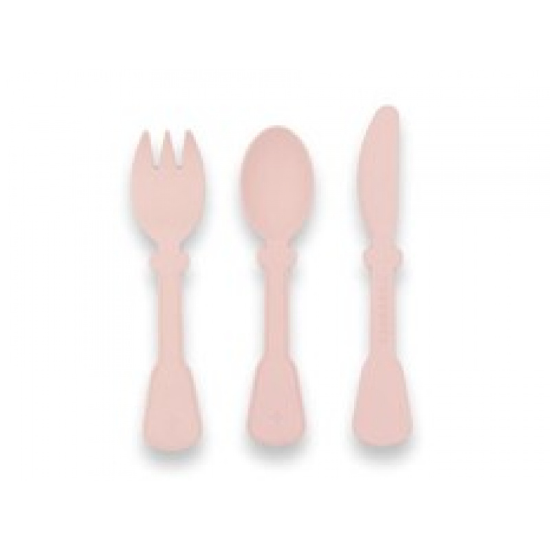 Sada dětských příborů z bioplastu BAMBOOM Růžové