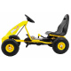 Šlapací motokára Champion pro děti 3+ Žlutá + Nafukovací pneumatiky + Nastavitelné sedadlo + Ruční brzda
