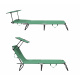 Aga Zahradní polohovací lehátko se stříškou Světle zelené