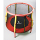 Aga Dětská trampolína 116 cm Červeno-žlutá + ochranná síť