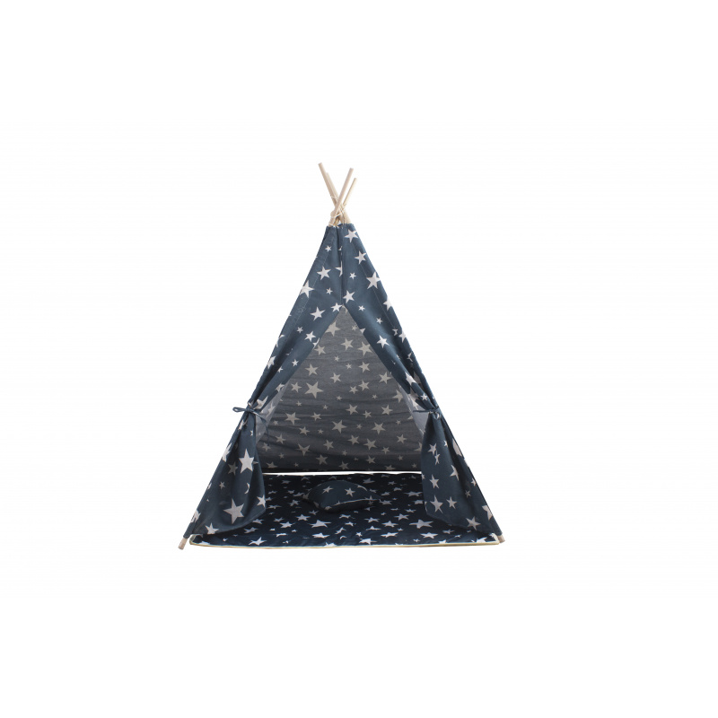 Aga4Kids Dětské Teepee Hvězdy Tmavě modrá