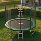 Aga SPORT TOP Trampolína 250 cm Tmavě zelená + ochranná síť + žebřík