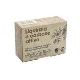 Organické mýdlo v kostce Lékořice & Aktivní uhlí 100 g - SAPONE DI UN TEMPO univerzální