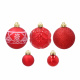 Aga Vánoční baňky MIX 3/6 cm 30ks Červené