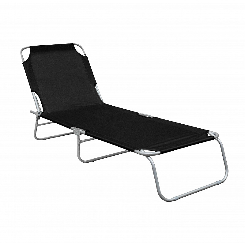 Linder Exclusiv Zahradní polohovací lehátko Černé 6DAZ630 - II. JAKOST