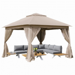 Zahradní pavilon 3x3 m skládací automaticky se 4 bočními markýzami