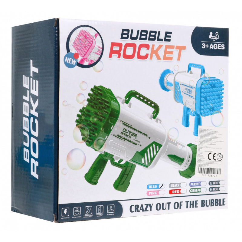 Mýdlová bublina Baby Gun 3+ modrá pistole s ventilátorem + bublinková tekutina