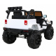 Dětský terénní bílý džíp na baterie + dálkové ovládání + světla zvuky