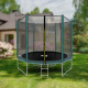 Aga SPORT TOP Trampolína 250 cm Tmavě zelená + ochranná síť + žebřík