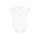 BAMBOOM Bambusové body s krátkým rukávem 0m Bílé