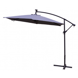 Aga Zahradní slunečník konzolový EXCLUSIV LED 300 cm Dark Grey