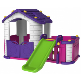 Velký domeček s předsíní 5v1 fialový