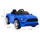 GT Sportovní autíčko na baterie pro děti modré + dálkové ovládání + pomalý start + nosič zavazadel + MP3 LED dioda