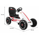 ABARTH šlapací motokára pro děti Bílá + EVA kola + Ruční brzda + Volnoběh