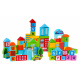 Sada dřevěných kostek "Město" pro děti 3+ Zábavné stavění 100 el.
