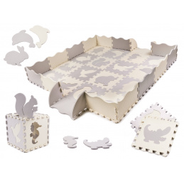 Aga Pěnová podložka Puzzle 36 dílů Šedá/Krémová