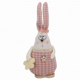 Látkový zajíc k postavení 15 cm