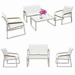 Sada zahradního nábytku - 2 křesla, stolek, pohovka - moderní