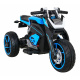Budoucí dětská motorka na baterie Modrá + Audio panel + Pomalý start + Kola EVA