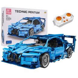 Sada Kostek Autíčko 523ks. Modrý