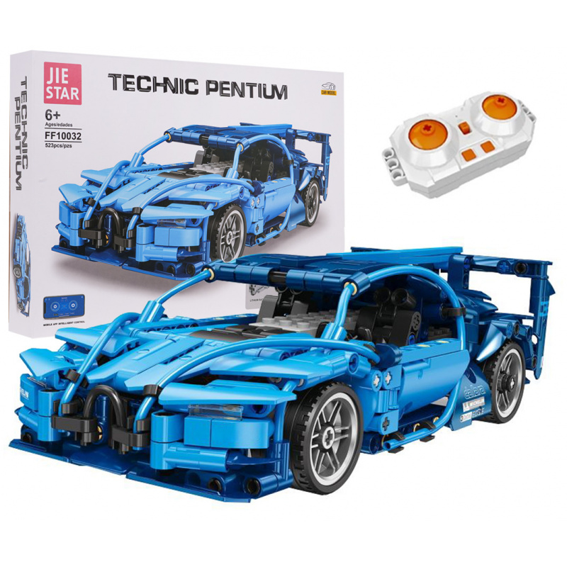 Sada Kostek Autíčko 523ks. Modrý