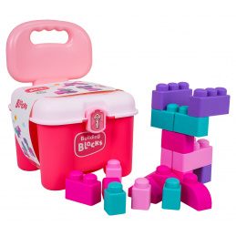 Sada Měkkých Kostek + Růžová Židlička s Úložným Prostorem