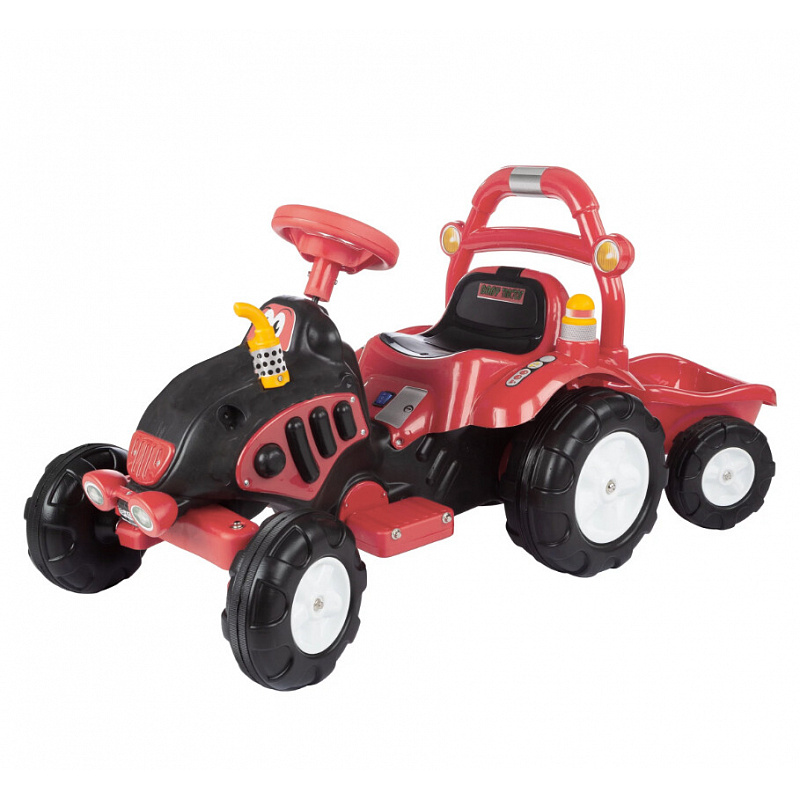 Aga4Kids Elektrický traktor s vlečkou Červený - DZ245 - II. JAKOST