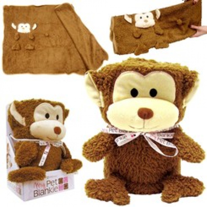 Měkká plyšová deka Opice ZA0724