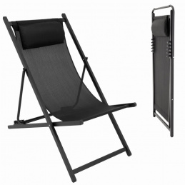 Zahradní lehátko s nastavitelným opěradlem - skládací