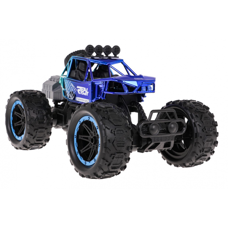 Crawler REAL ROCK s funkcí kouře R/C Modrý
