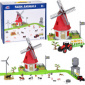 SÉRIE ZVÍŘATA FARMA Sada VĚTRNÝ MLÝN 101ks figurky ZA5688 univerzální
