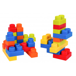 Sada Měkkých Kostek + Židlička Úložný Prostor Modrá