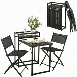 Skládací balkonový nábytek - stůl, 2 židle