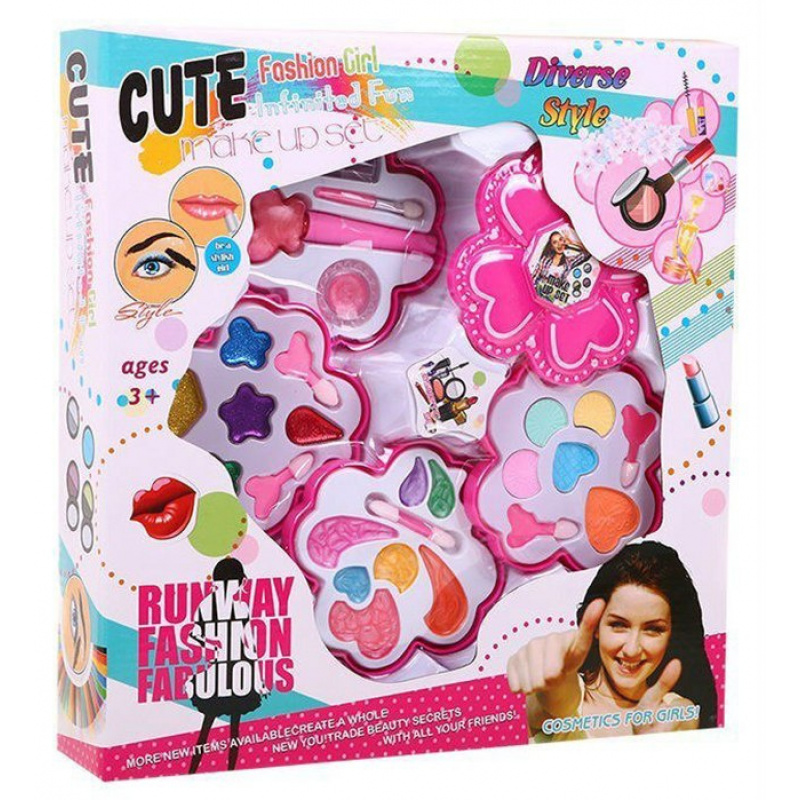 Sada make-upu pro dívky 3+ Růžové pouzdro