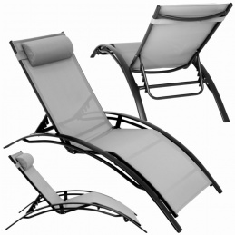 Skládací hliníkové zahradní lehátko