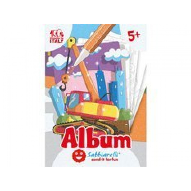 SABBIARELLI Pískové omalovánky Stavební vozidla 5+