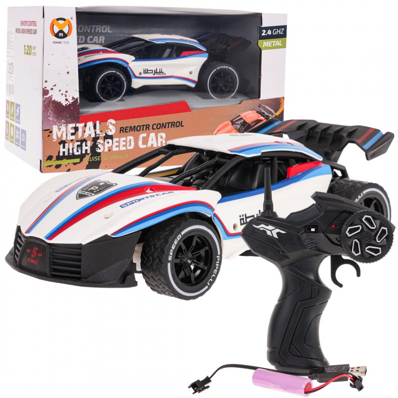 Autíčko Kovové Speed 1:20 R/C Bílé